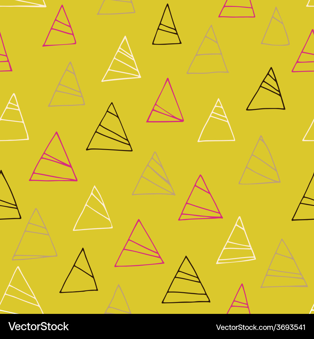 Geometric seamless pattern with triangles Vector Image