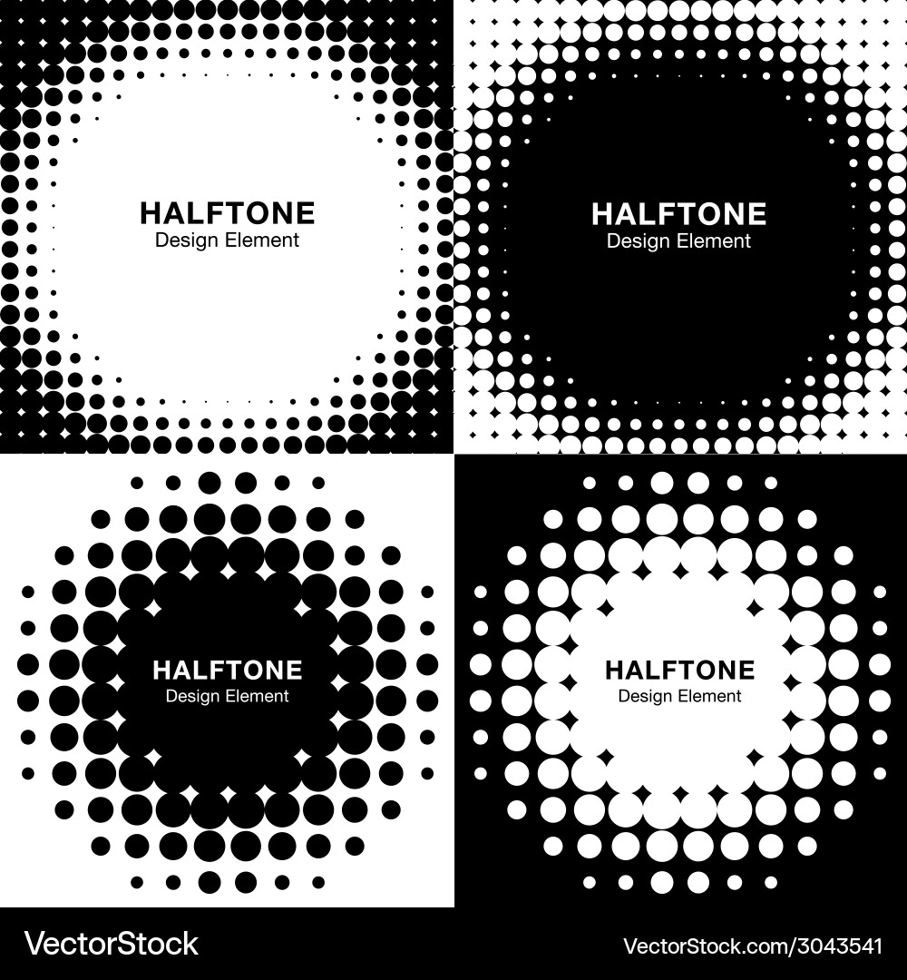 Halftone Dot Patterns vector image