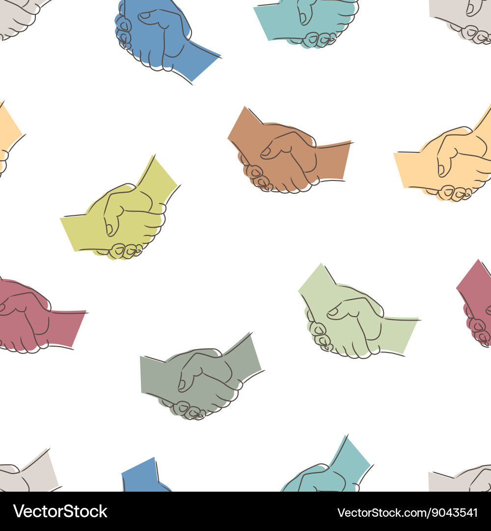 Handshake Pattern - Abstract Connection vector image