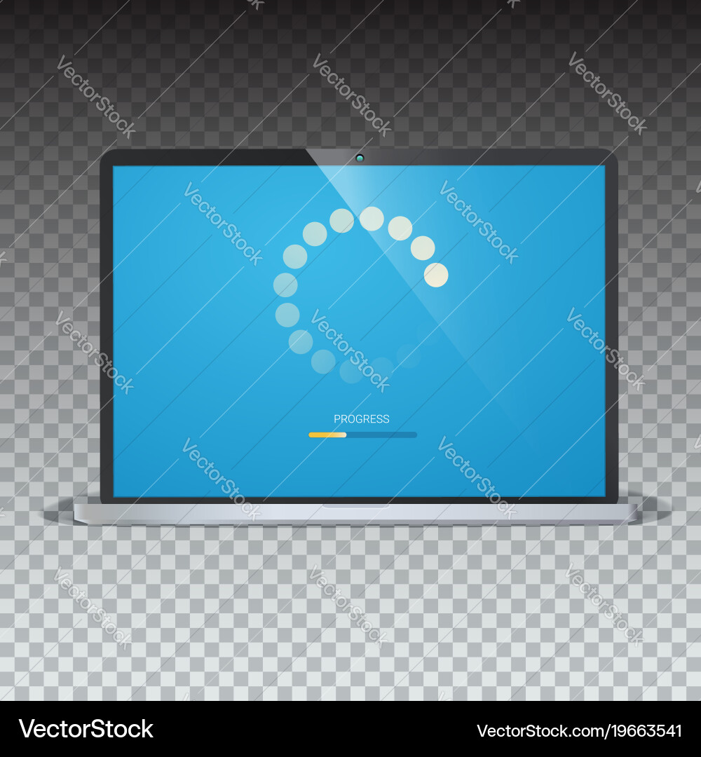 Load bar for mobile apps web preloader on screen vector image