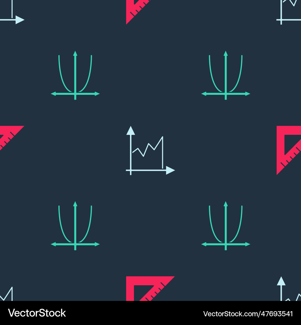 Set triangular ruler graph schedule chart Set triangular ruler graph schedule chart vector image