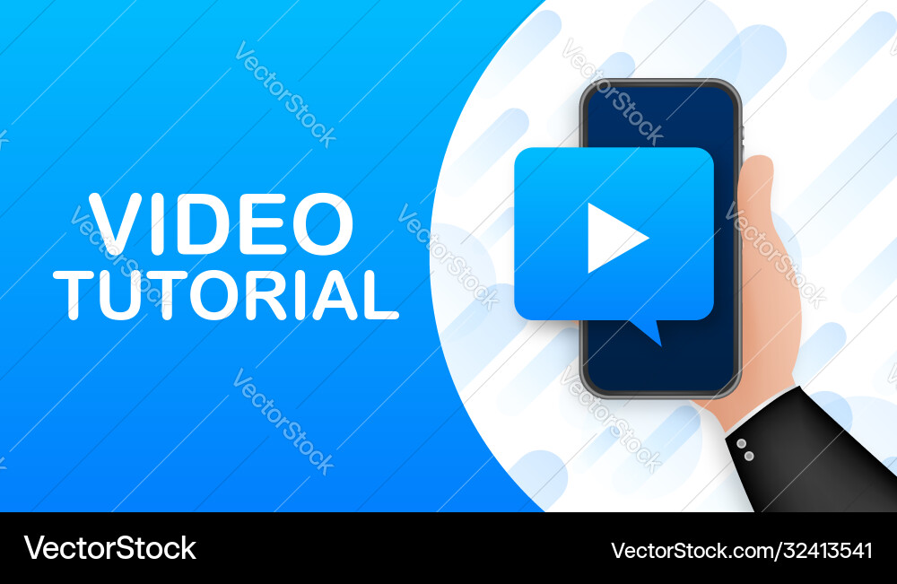 Video tutorials icon concept study and learning Video tutorials icon concept study and learning vector image