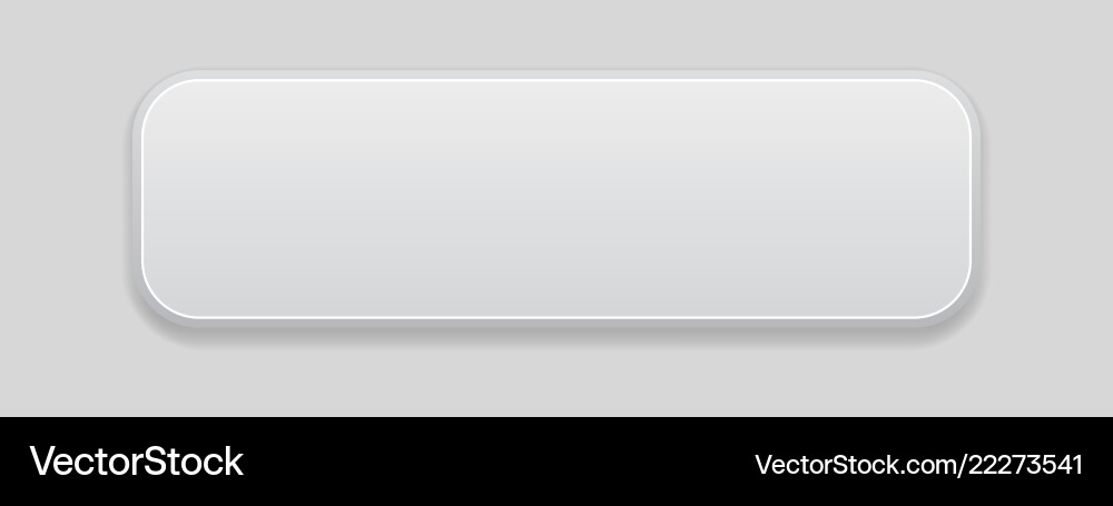 White 3D Button - Web Interface Element vector image