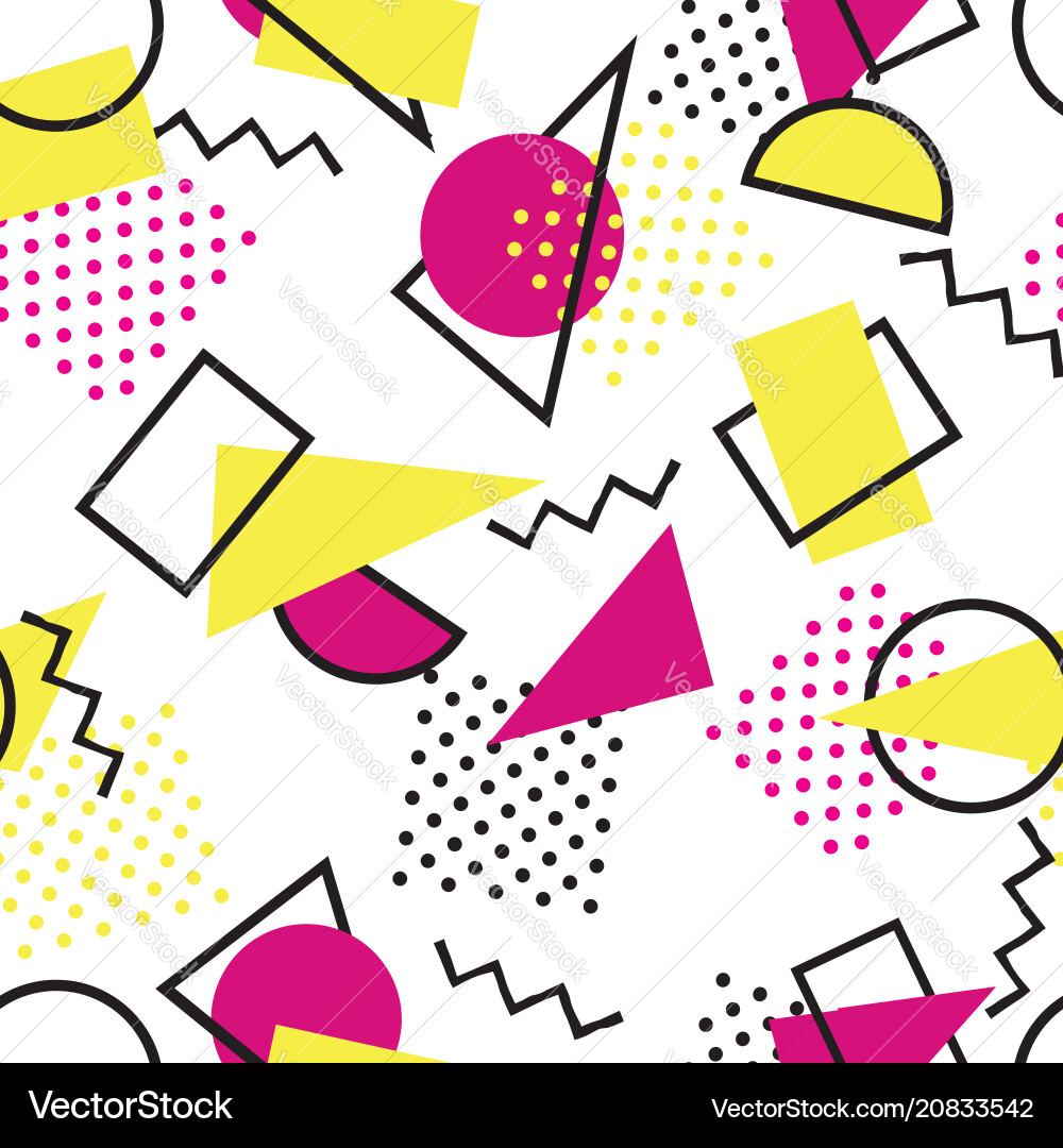 80s Geometric Dot Pattern vector image