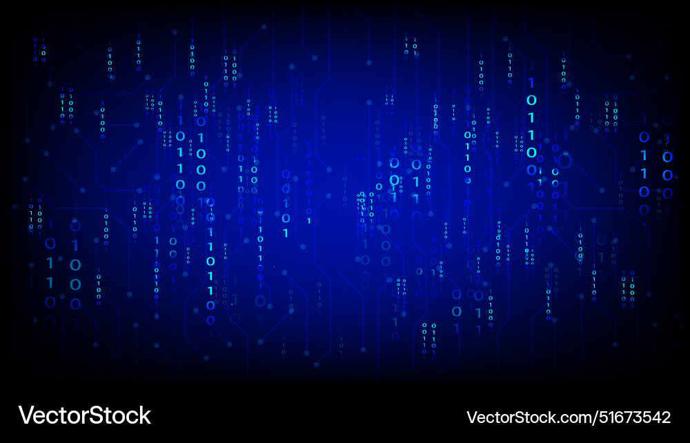 Abstract background binary with a number digital vector image