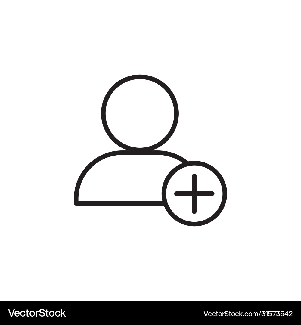 Add user line black icon Add user line black icon vector image