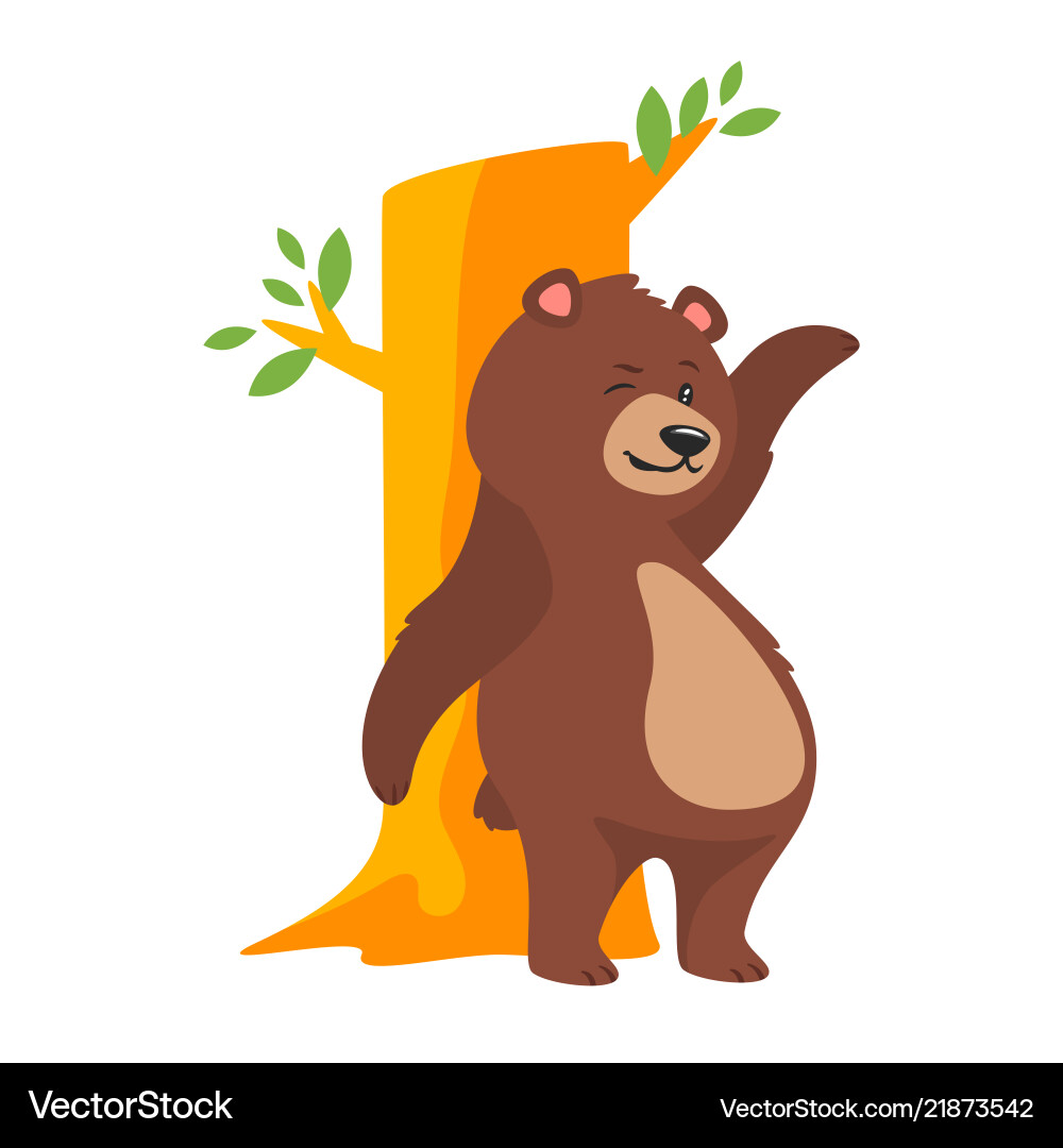 Cartoon brauner grauer Bär Cartoon brauner grauer Bär vektorbild