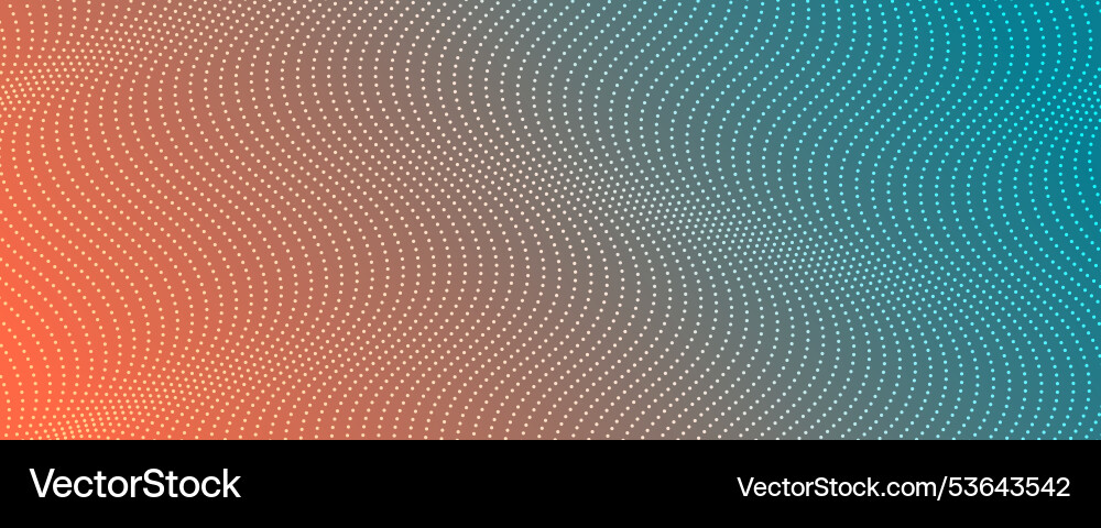 Colorful halftone background with flowing dots Colorful halftone background with flowing dots vector image