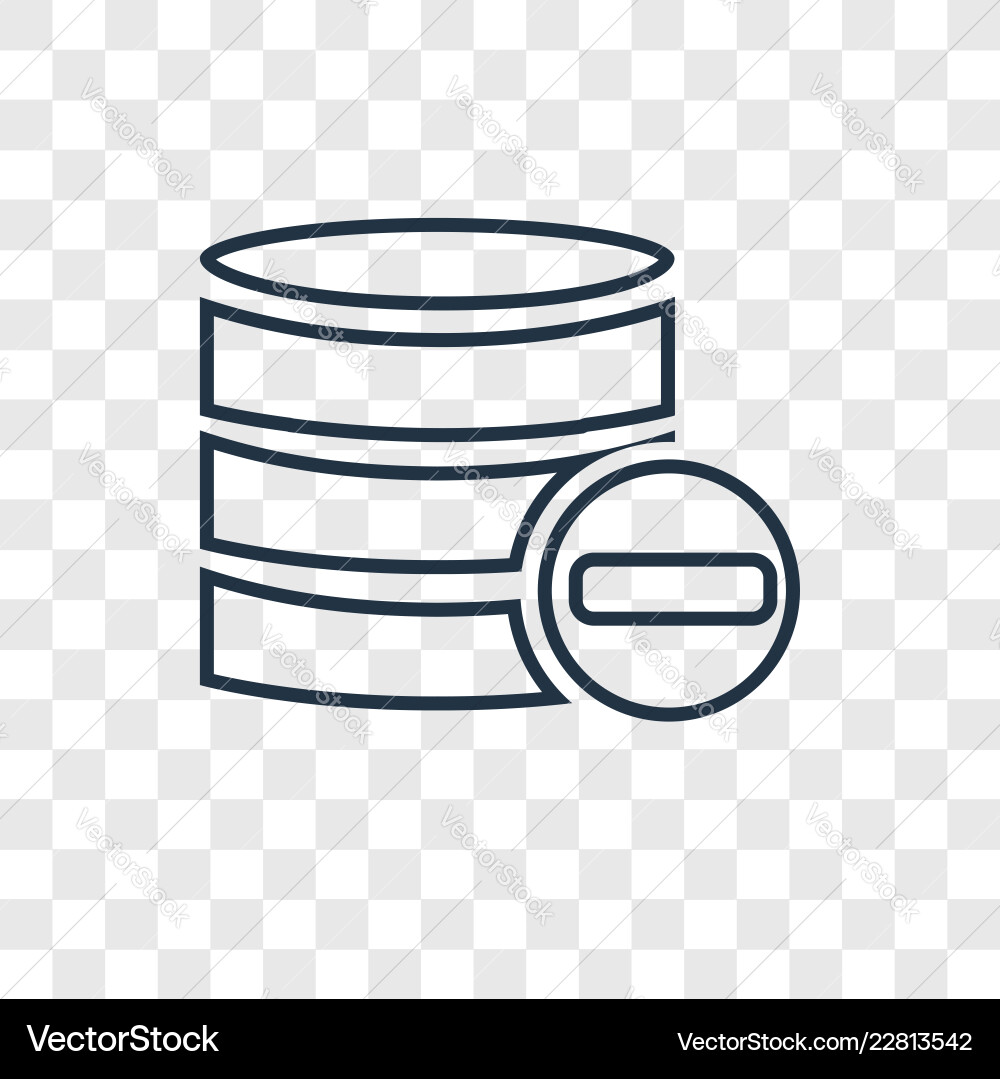 Database concept linear icon isolated Database concept linear icon isolated vector image