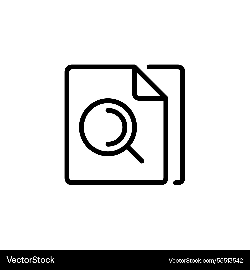 Document review line icon linear style sign Document review line icon linear style sign Vector Image