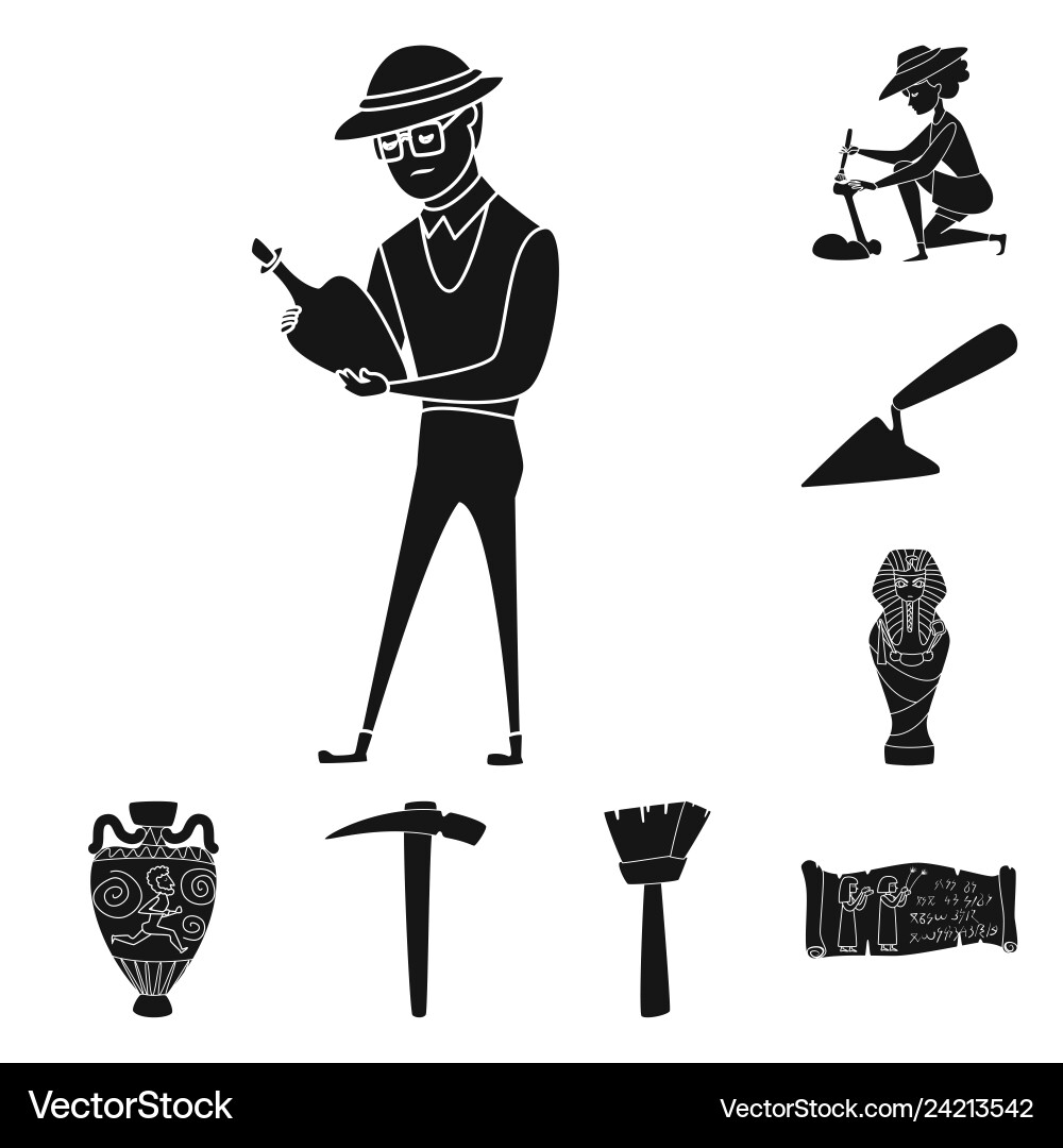 Isolated object of museum and attributes symbol Isolated object of museum and attributes symbol vector image