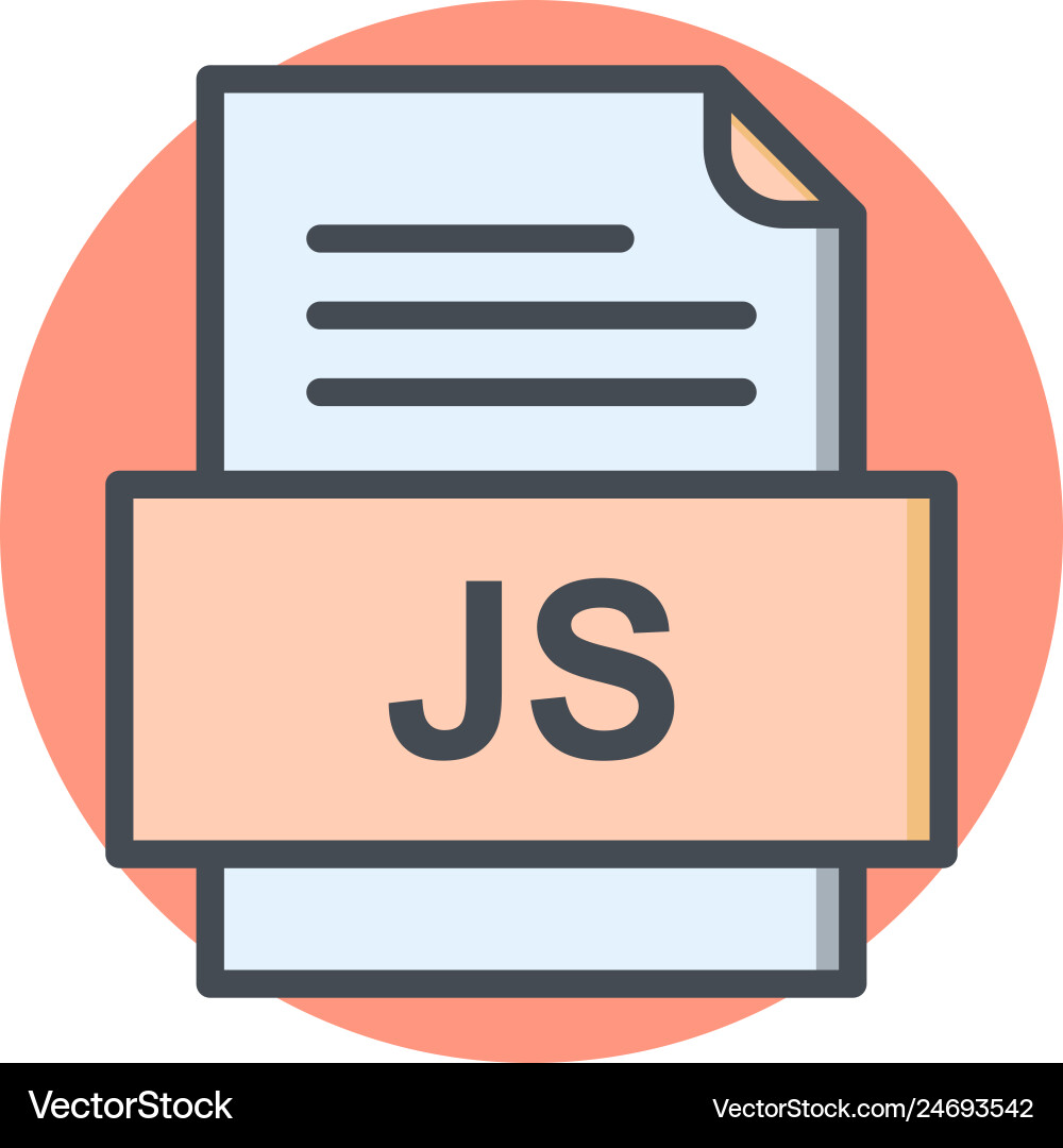 Js file document icon vector image