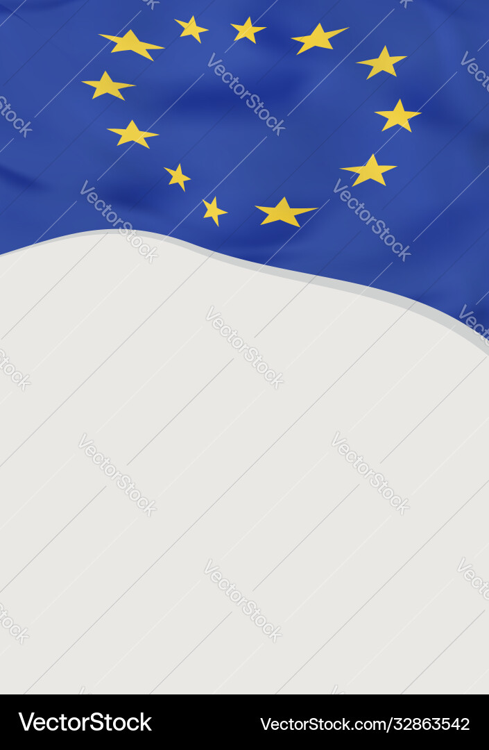 Leaflet design with flag european union Vector Image