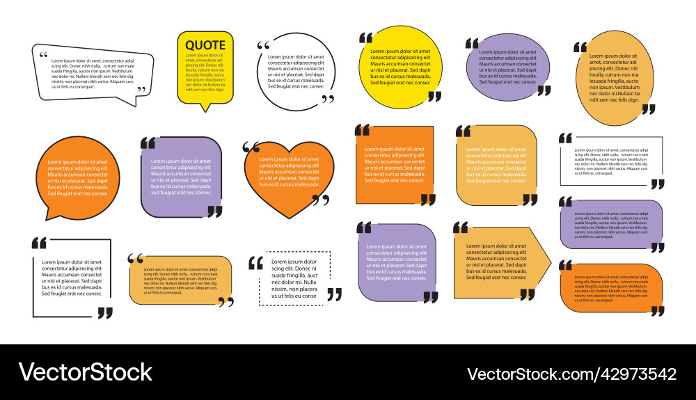 Modern quote box text template design elements Modern quote box text template design elements vector image