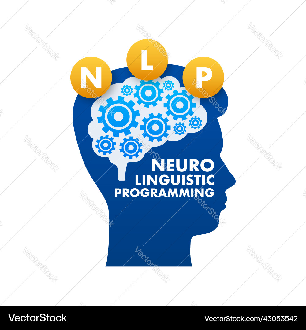 Neurosprachliche Programmierung NLP vektorbild