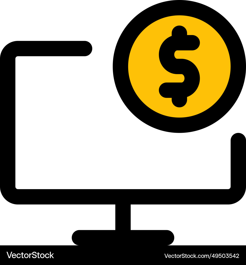 Payment processing software installed vector image