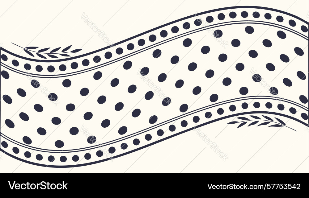 Polka dot wave pattern border design design vector image