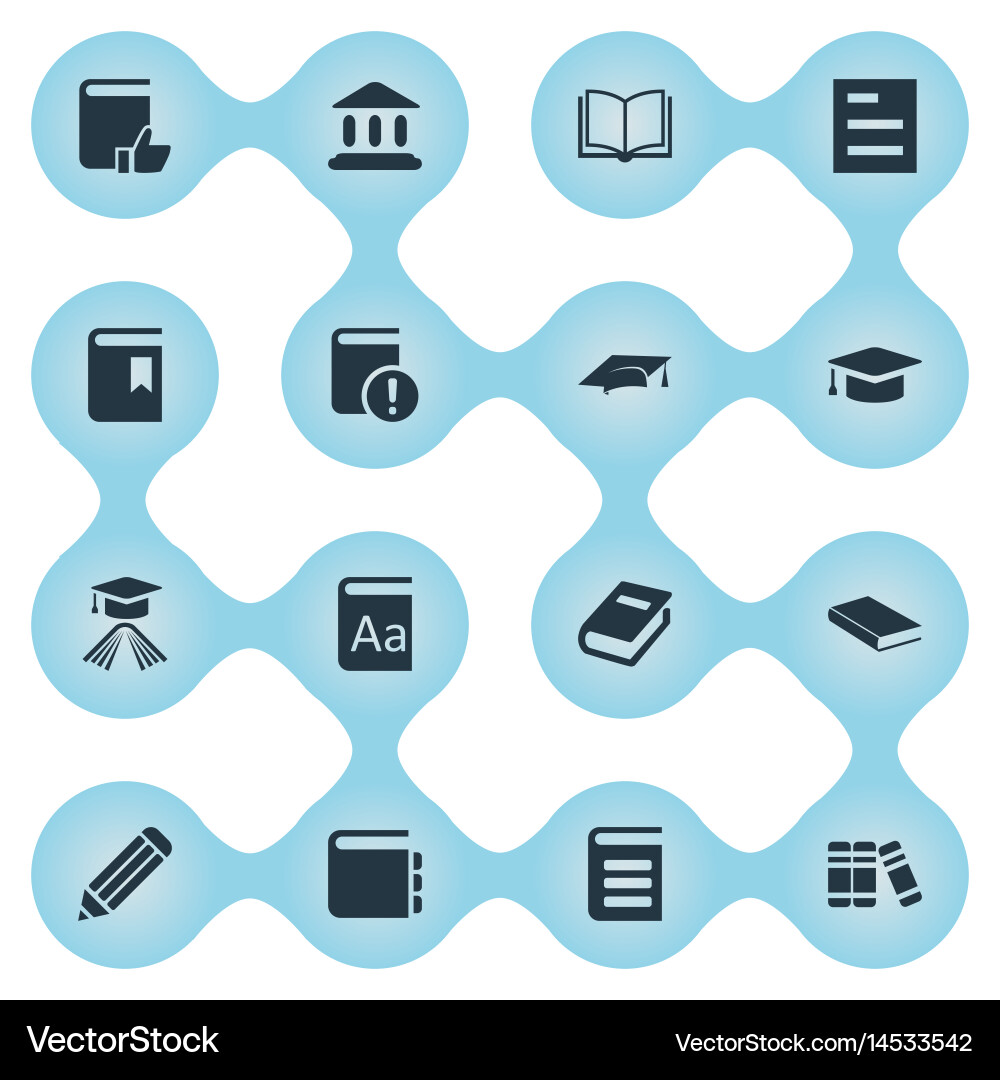 Set of simple knowledge icons Vector Image