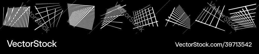 Set pf 3d spatial grids meshes interlace Set pf 3d spatial grids meshes interlace vector image