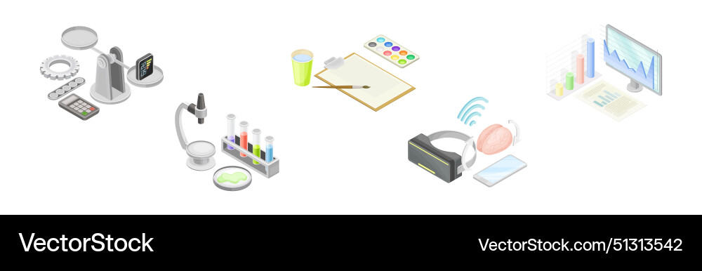 Stem education and science object equipment Vector Image
