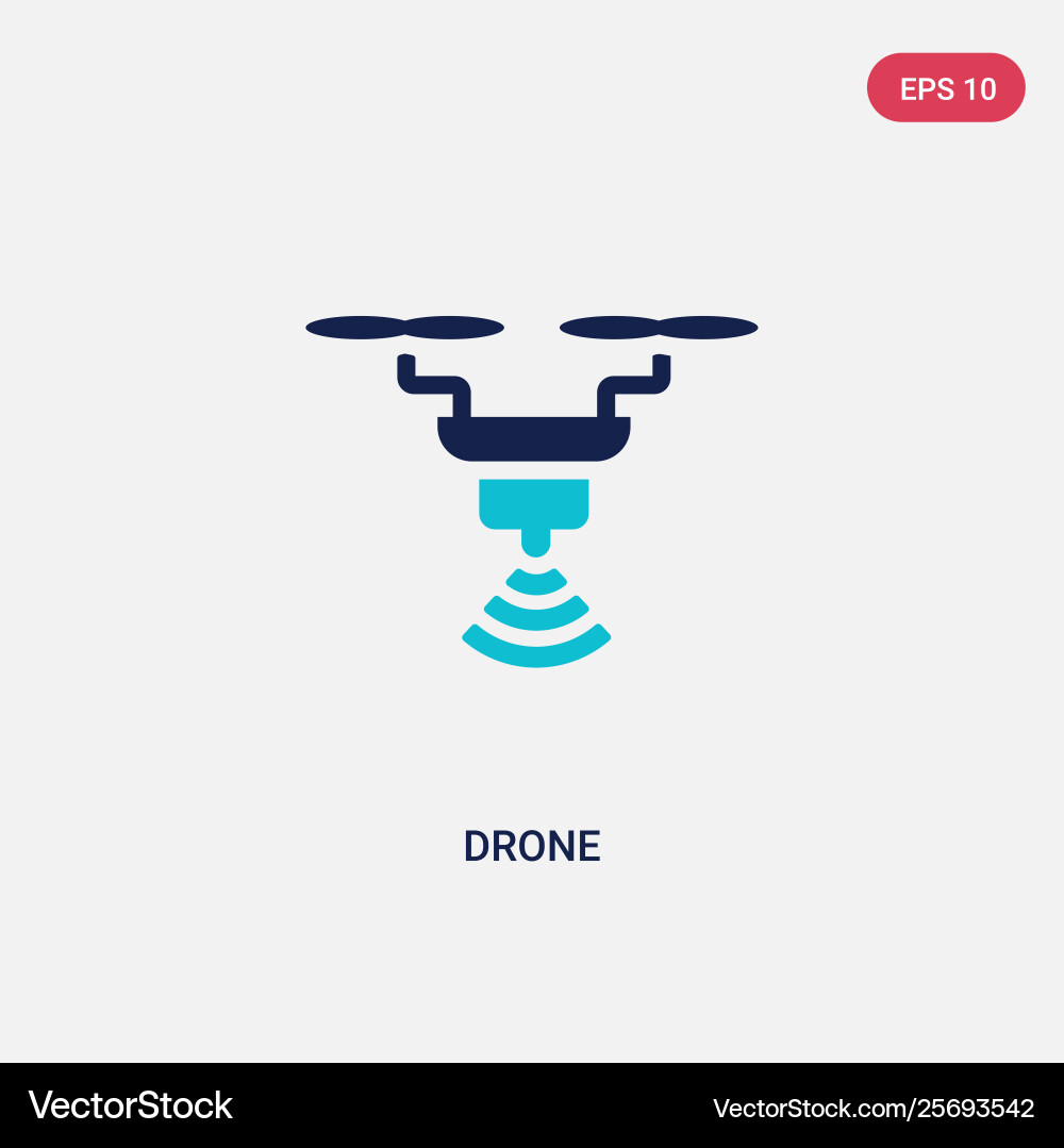 Two color drone icon from artificial intelligence Two color drone icon from artificial intelligence vector image