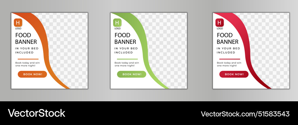 Abstract banner design web template set vector image