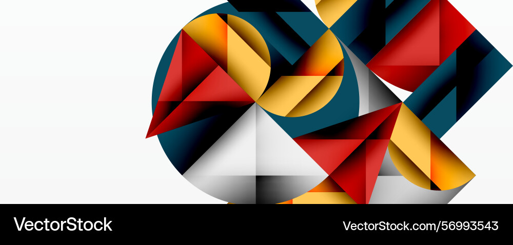 Abstract geometric shapes overlap creating Vector Image