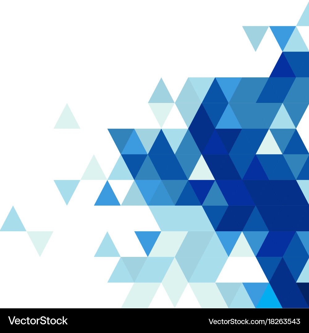 Blue Triangle Pattern Template vector image