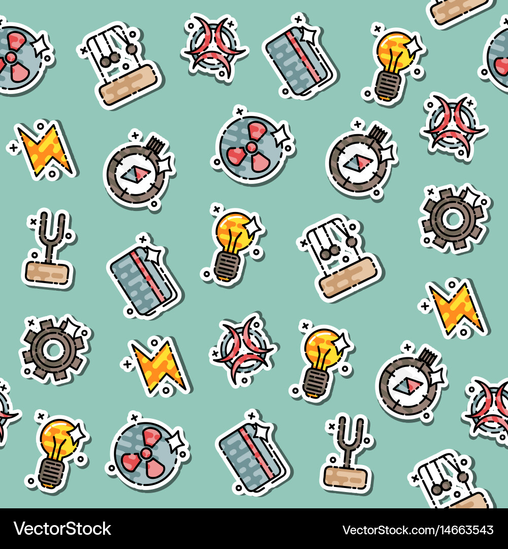 Colored physics pattern vector image