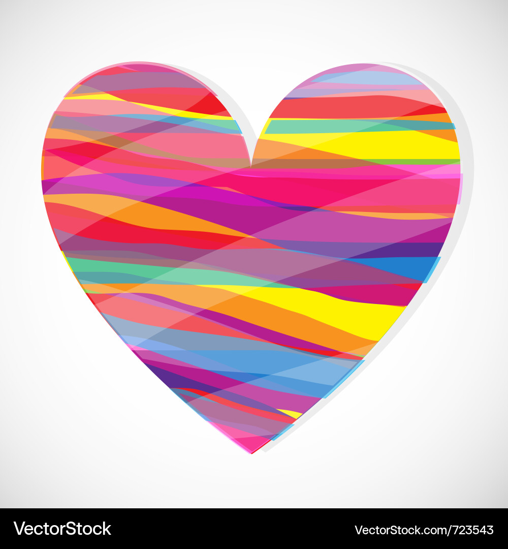 Colorful Heart Romance vector image