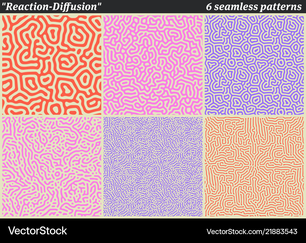 Diffusion Reaction Seamless Pattern vector image