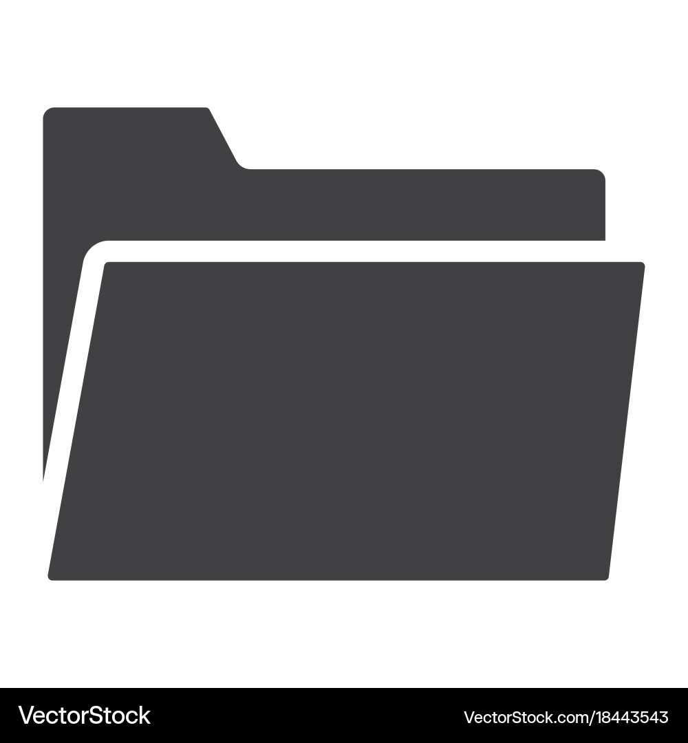 Folder glyph icon web and mobile file sign vector image