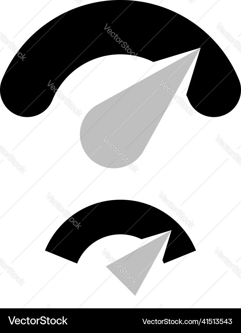 Gauge meter level and progress indicator icon Gauge meter level and progress indicator icon Vector Image