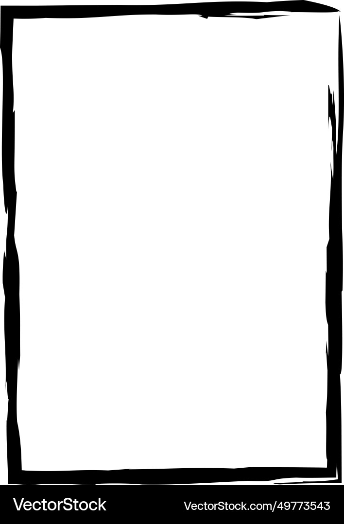 Grunge frame shape icon vertical rectangle vector image