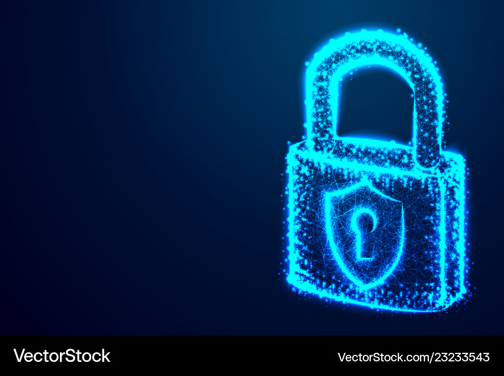Lock security padlock keyhole cyber form lines Lock security padlock keyhole cyber form lines vector image