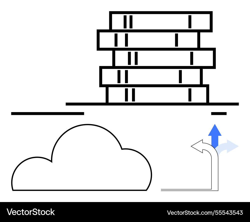 Modern data center infrastructure concept Modern data center infrastructure concept vector image