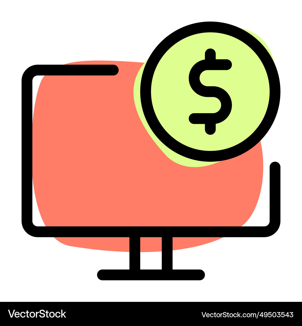 Payment processing software installed vector image