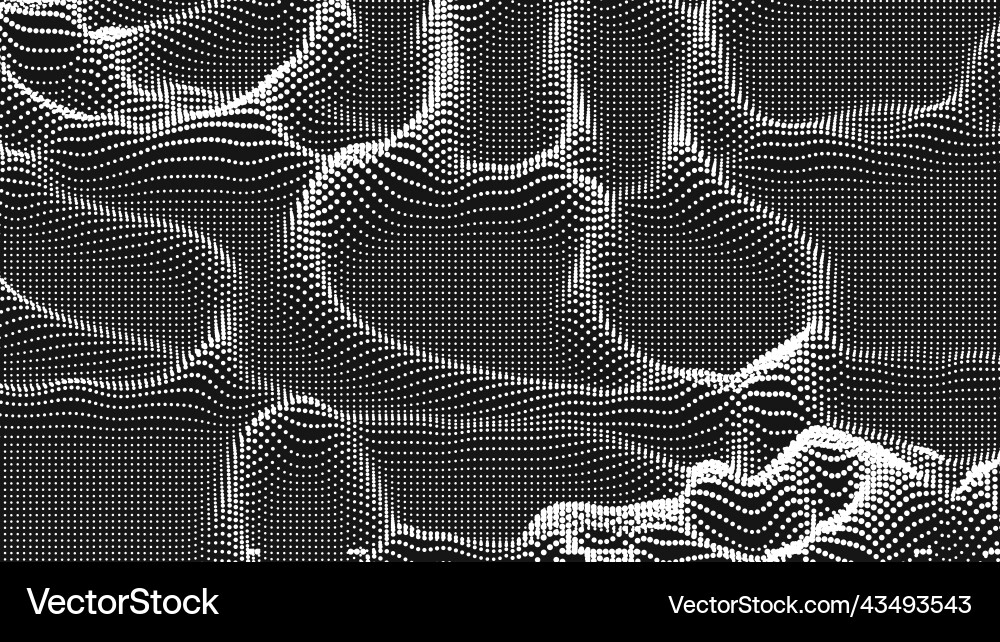 Point wave threads texture abstract dot Point wave threads texture abstract dot vector image
