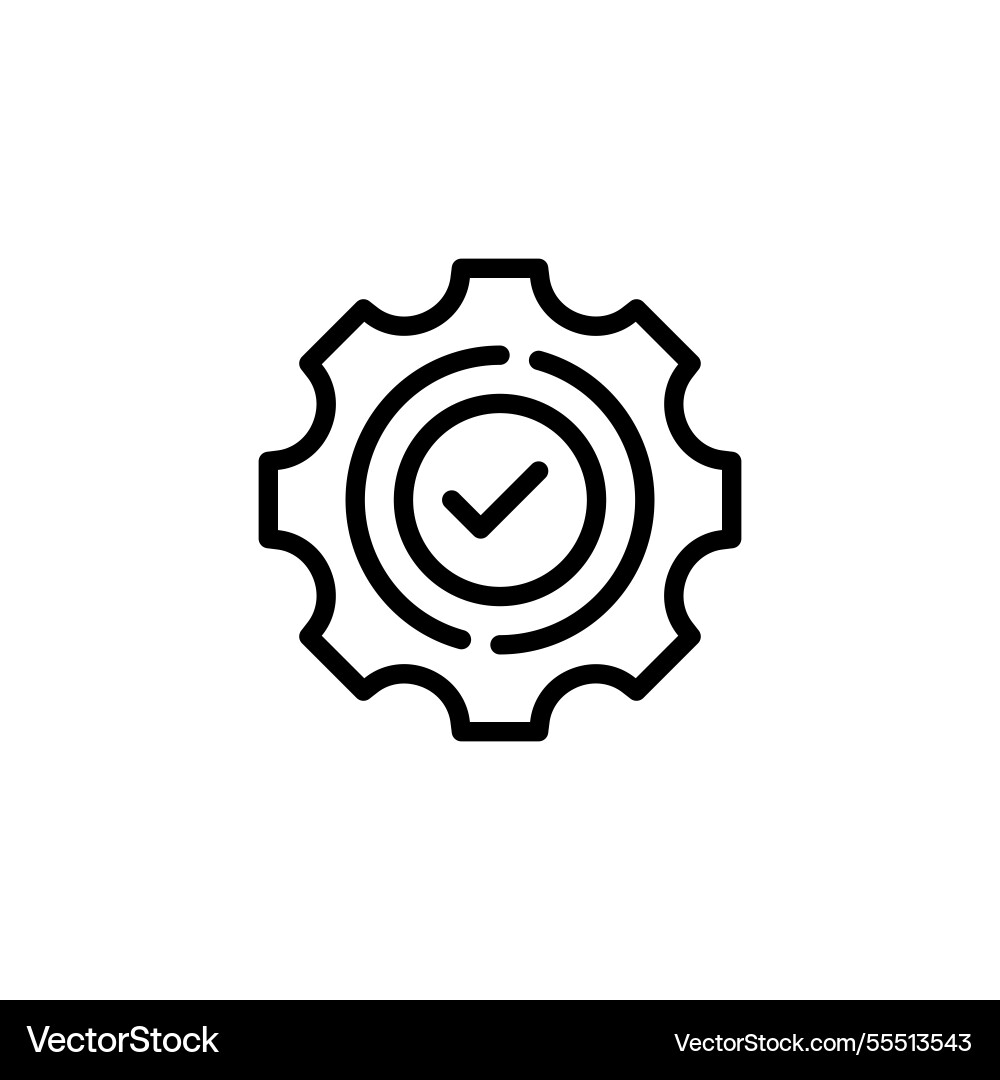 Quality control line icon linear style sign Quality control line icon linear style sign vector image