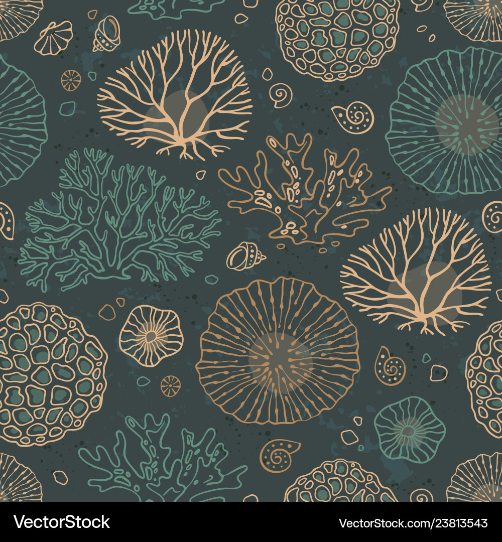 Seamless pattern with corals Seamless pattern with corals vector image