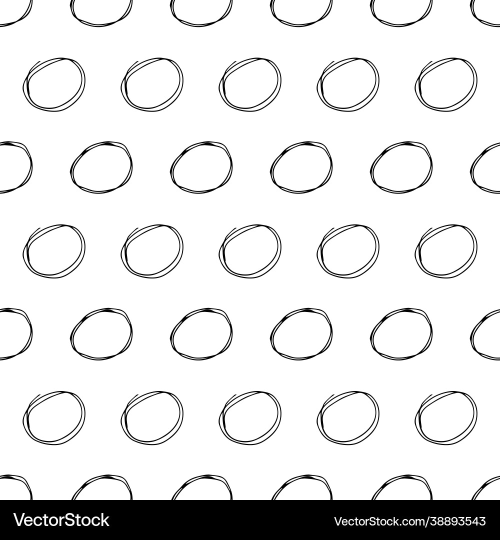 Seamless pattern with sketch circles shape Seamless pattern with sketch circles shape vector image