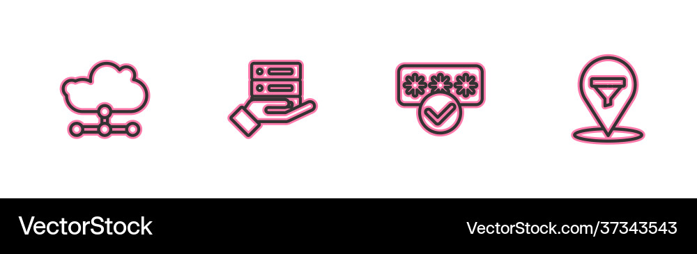 Set line network cloud connection password Set line network cloud connection password Vector Image