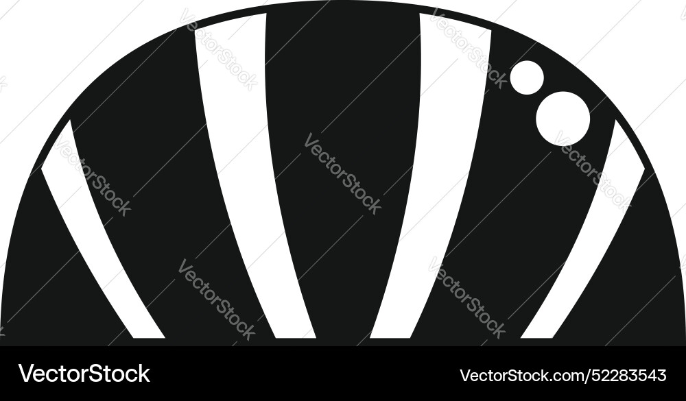 Simple icon of a seashell laying on the beach Vector Image