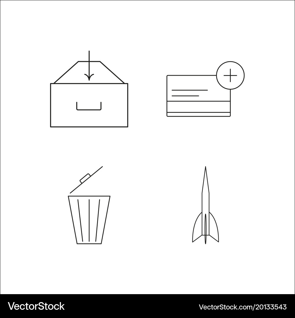 Web einfache lineare Icon setsimple Umriss Icons vektorbild