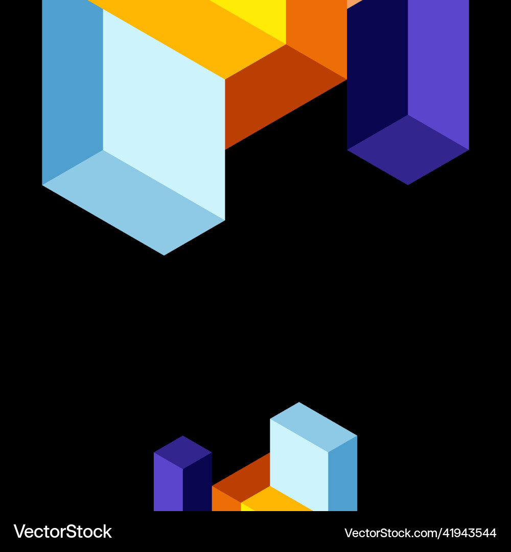 Abstract background 3d cubes cubic elements Abstract background 3d cubes cubic elements vector image