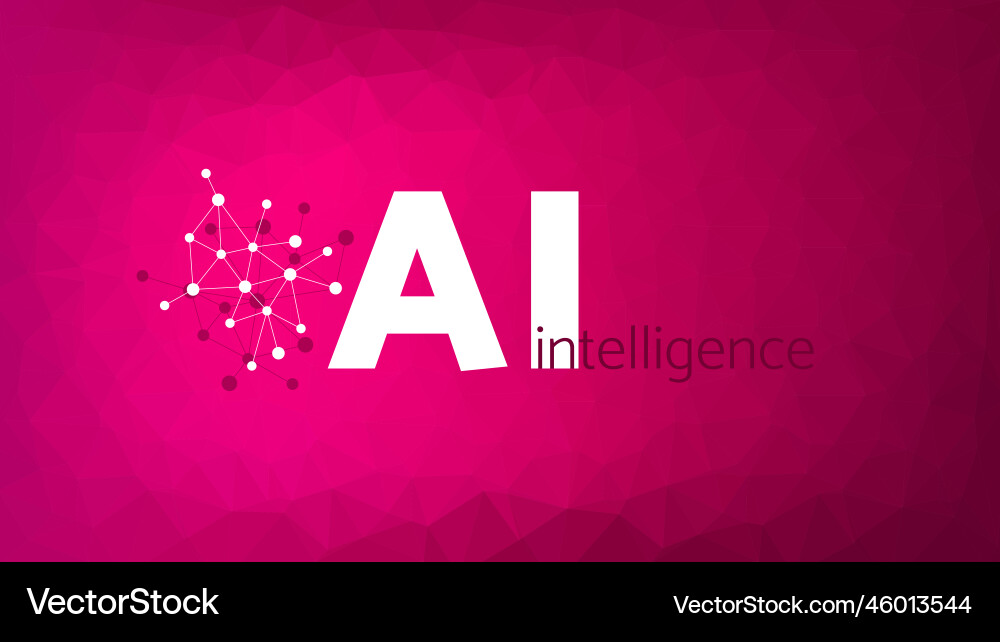 Ai artificial intelligence network pattern vector image