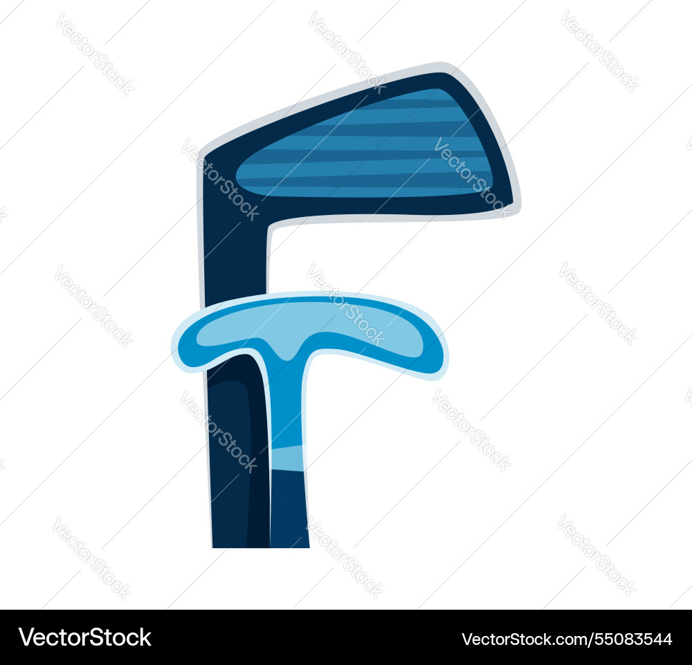Cartoon Buchstabe f als Golfclubs Sportschrift Cartoon Buchstabe f als Golfclubs Sportschrift vektorbild