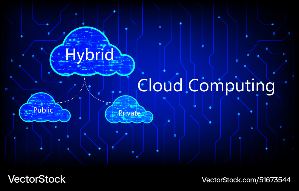 Cloud computing concept futuristic connection Cloud computing concept futuristic connection vector image