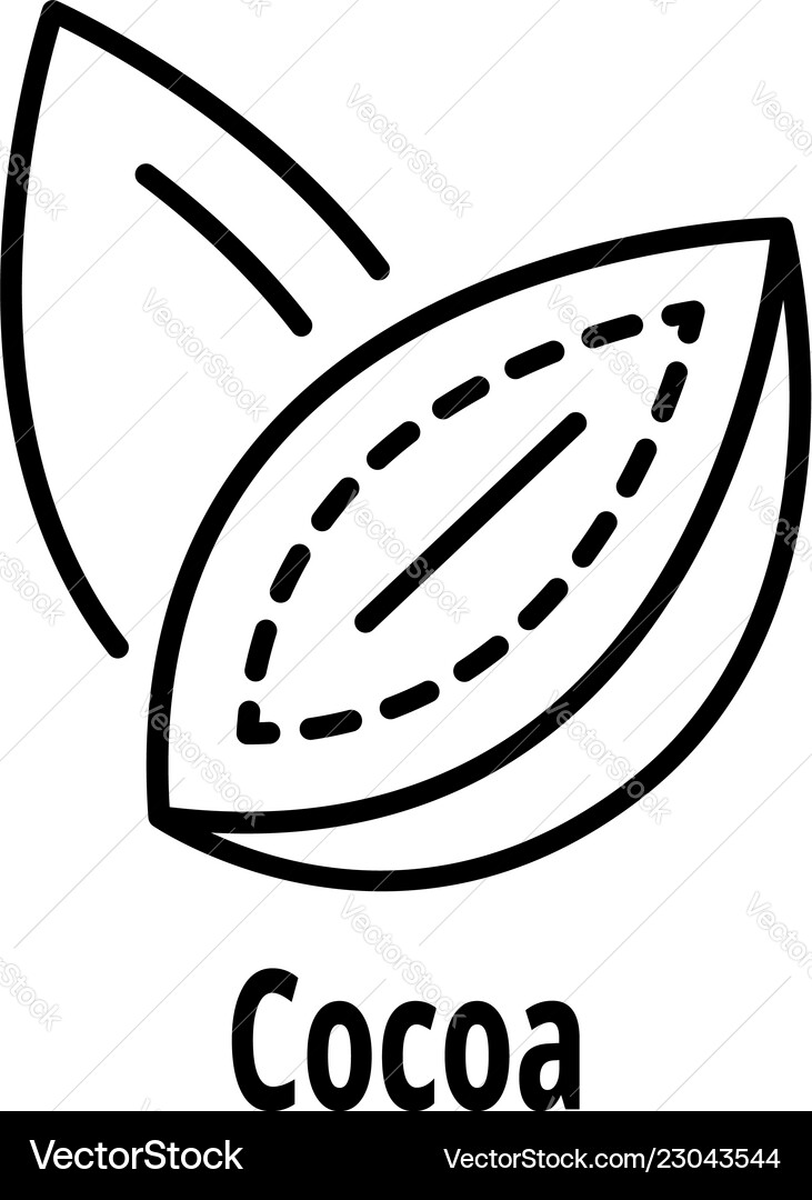 Cocoa nut icon outline style Cocoa nut icon outline style vector image