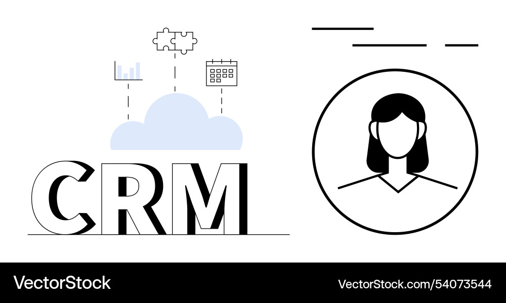 Crm integration with cloud technology for enhanced Crm integration with cloud technology for enhanced vector image